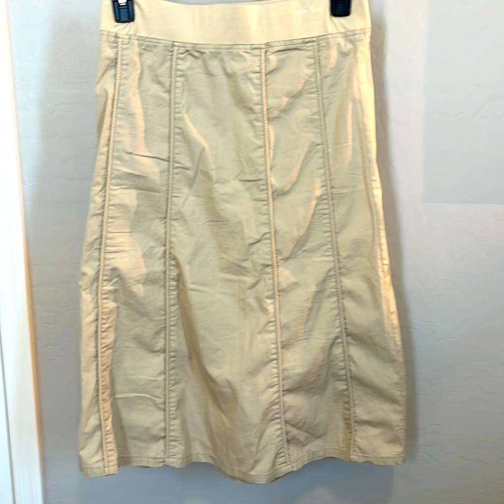 XCVI Stretch Poplin A-lined Skirt